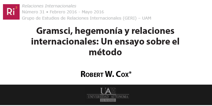 Cox Hegemonia